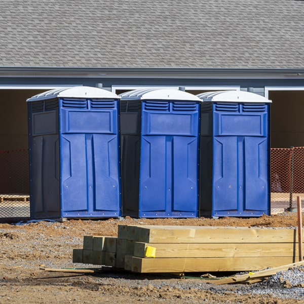 what is the expected delivery and pickup timeframe for the portable restrooms in Gwynneville